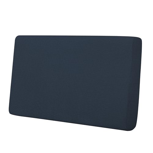 Image of Easy-Going Stretch 1 Piece Loveseat Couch Cushion Cover for Sofa | Sofa Cushion Furniture Protector Sofa Seat sofa slipcover Washable sofa cover soft with Elastic Bottom Dark Blue