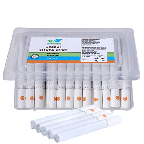 JOYHERBS Herbal Frutta Cigarettes No Tobacco & Non Nicotine 100% Natural & Ayurvedic Herbs Cigarette | Herbal Fruit Flavour(Pack of 25) Sticks King Size | Cigarette Alternatives(De-Addiction)