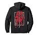 Red Spider Lily Flower Japanese Katana Sword Backprinted Pullover Hoodie