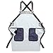 Work Fartuch Fartuch Fartuch Worknose Narzędzie Fartuch Z Regulowanymi Pasami Do Fryzjer, Kuchnia, Ogrodnik, Kafeshop (Color : White, Size : XL)