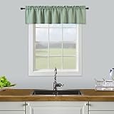 HOMERRY Short Curtains Valance Waffle Woven Textured Waterproof Kitchen Windows Valances Small Windo