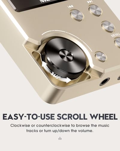 Image of MECHEN M30 HiFi MP3 Player, Lossless DSD High Resolution Digital Audio Music Player, High-Res Portable Audio Player with 64GB Memory Card (Gold)