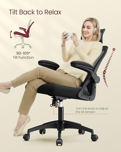 Sponsored Ad - SONGMICS Ergonomic Mesh Office Chair with Adjustable Lumbar Support