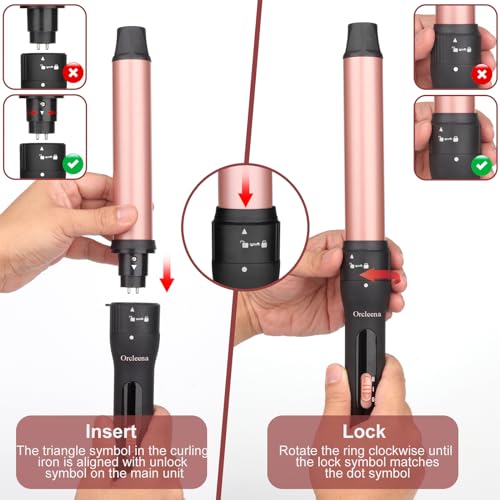 Curling-Wand-3-in-1-Mermaid-Hair-Curler-Ceramic-Curling-Tongs-Iron-Set-for-Long-Thick-Thin-Hair-Interchangeable-Barrels-Beach-Waves-Styling-Tools-with-Glove-Rose-Gold