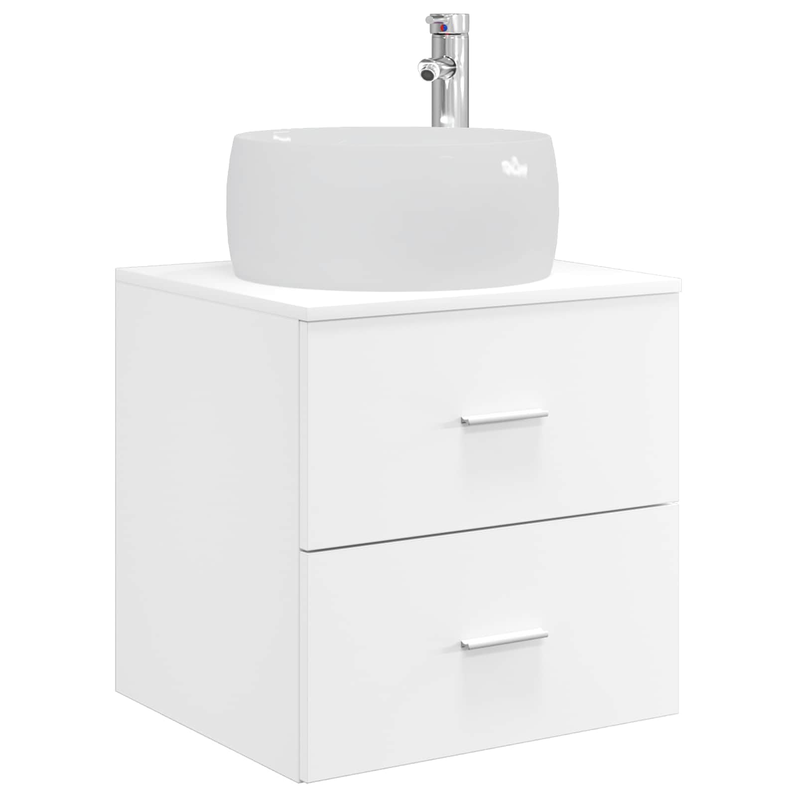 Vidaxl Wall-Mounted Sink Vanity 49.5 X 44.5 X 66 Cm White