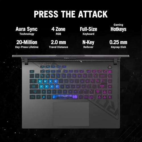 (Refurbished) ASUS ROG Strix G16 (2023) 90WHr Battery, Intel Core i9-13980HX 13th Gen, 16" QHD+ 240Hz, 8GB RTX 4060, Gaming Laptop (16GB/1TB SSD/Windows 11/Office 2021/4-Zone RGB/Gray/2.50 Kg), G614JV-N4141WS