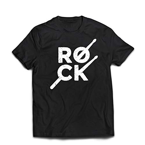 lepni.me Camisetas Hombre Baquetas de música Rock, Leyendas de la música Rockstar de los 80 (4XL Negro Multicolor)