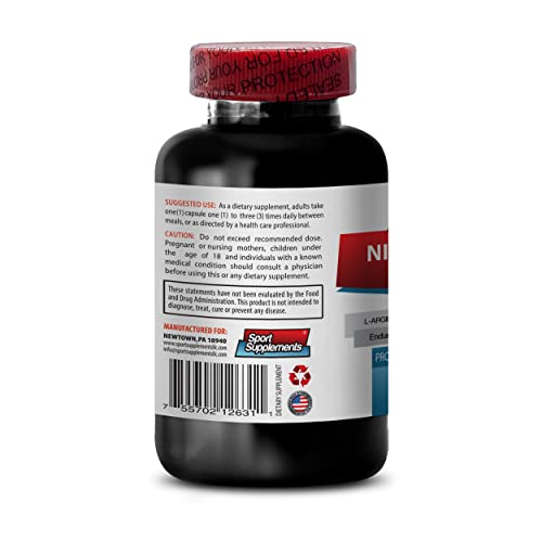 L-Arginine Supplement - Nitric Oxide Booster 2400Mg - Nitric Oxide Booster - Pre Workout Pills - Nitric Oxide Supplements For Men - Pre Workout Women - Nitric Oxide Pills For Men - 1 Bottle 60 Caps #TOP2