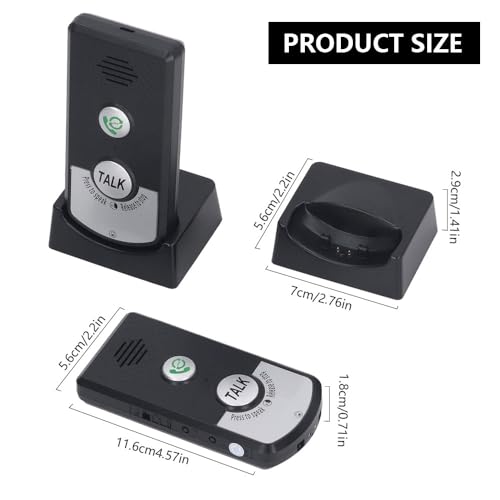 ZOYDP Gegensprechanlage Funk, Drahtlose Intelligente Sprach Gegensprechanlagen, 2 Wege Anruf Funk Gegensprechanlage, Zwei-Wege-Kommunikation, Gegensprechanlage Haustelefon für Patienten Senioren