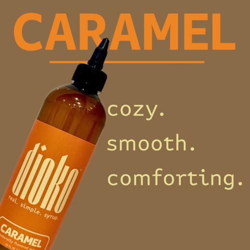 Image of Dioko Flavors Coffee Syrup Variety Pack, Vanilla Hazelnut Caramel, 12 Fl Oz Each, 3 Pack, Liquid Form