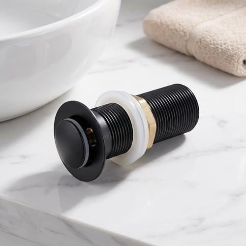 Image of InArt Waste Coupling for Wash Basin /Pure SS 5 inch Drain Out let System Full Thread Half-Cap Pop up Coupling for Wash Basin Accessories (Matt Black - Pack of 1)
