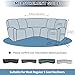 PureFit 7-Pieces Sectional Sofa Covers, Extra Large Sectional Recliner Couch Covers for Reclining L Shape Couches Sofas, Stretch Washable Fleece Sofa Slipcovers with Pockets, 5 Seat, Dark Gray