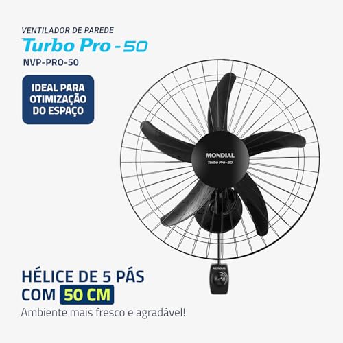 Mondial Turbo 50cm Ventilador Parede Pro NVP-PRO-50