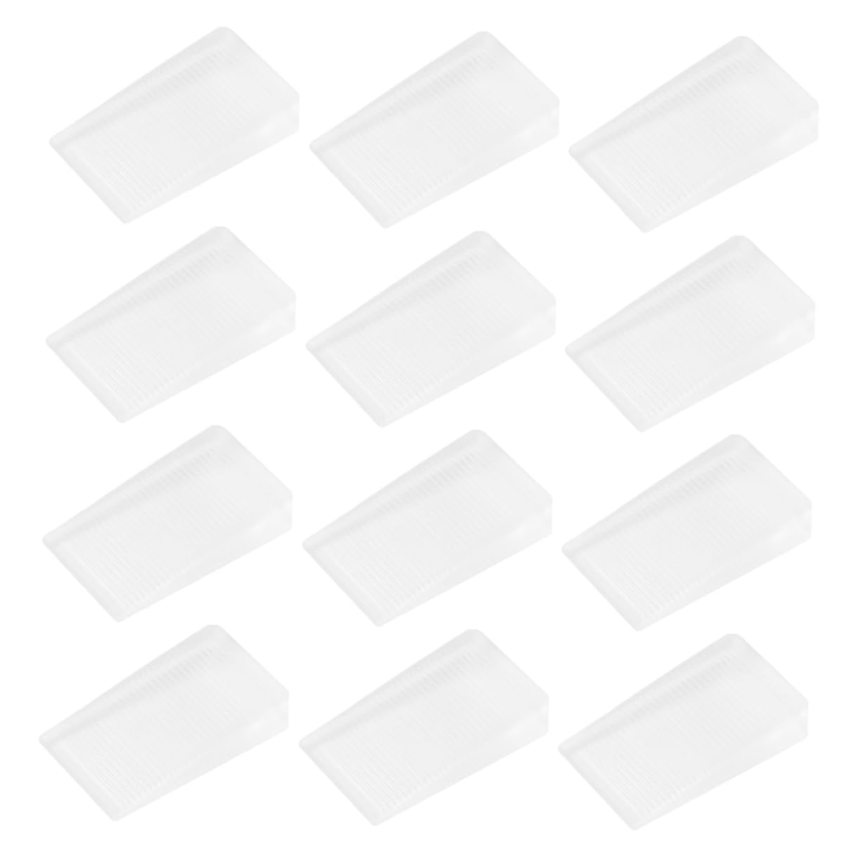 NAMOARLY Djustable Furniture Levelers 12pcs PVC Shims for Uneven Floors Door Stop Wedges Stabilizing Blocks Quick Install