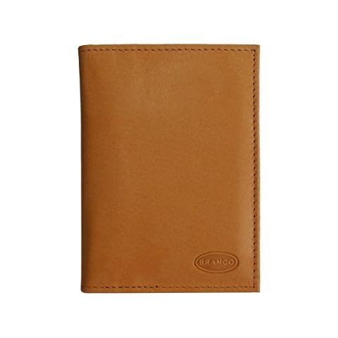 Branco Leder - kleine edle Dokumentenmappe, Ausweishülle, Führerscheinhülle, Kartenmappe in versch. Farben - präsentiert von ZMOKA® (Natur) Cover