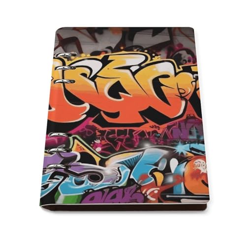 Cuaderno A5 de 6 anillas Graffiti Hip Hop recargable que soluciona la organización de notas sueltas