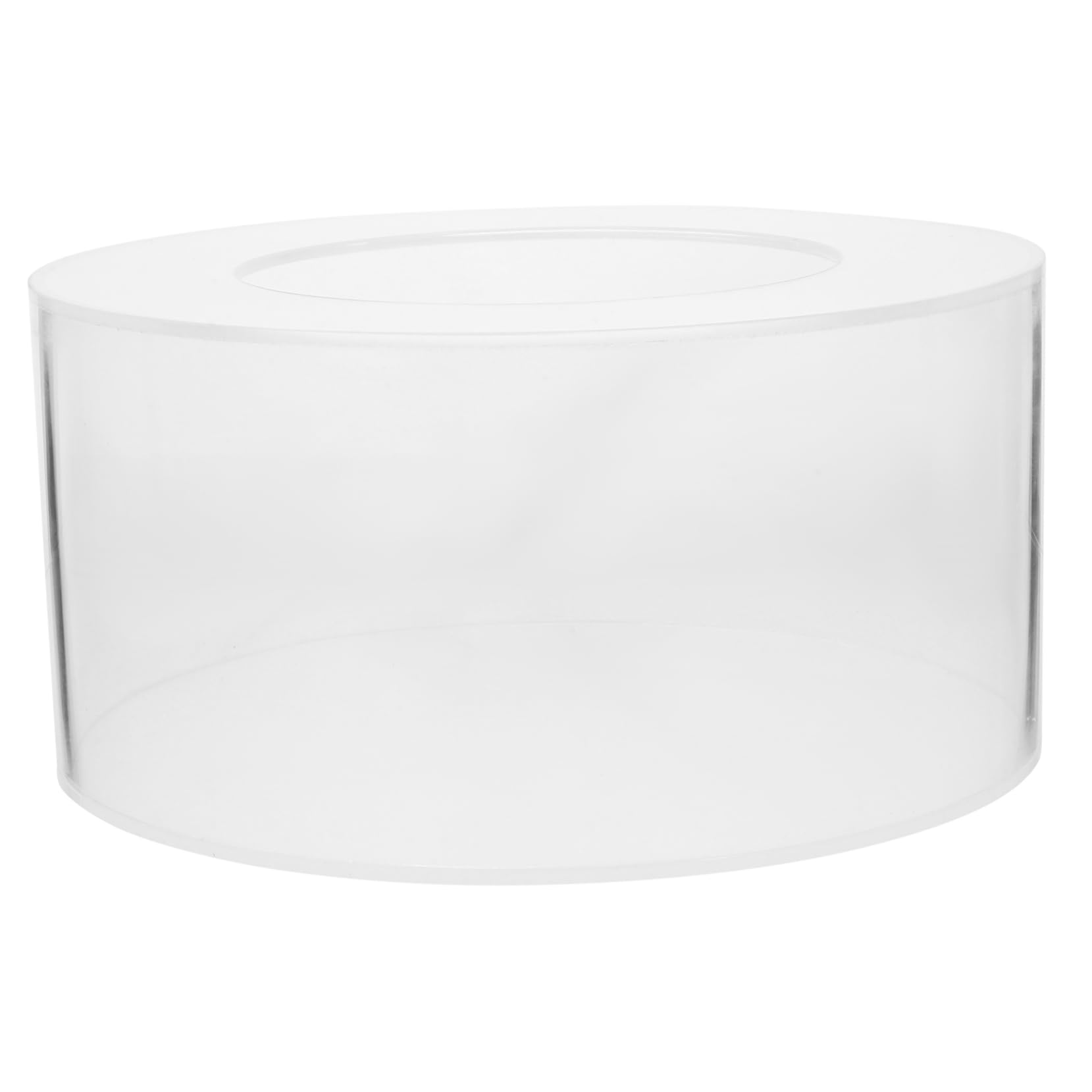 Wakauto Box Refillable Acrylic Cake Riser Box Clear Cylinder Display Case for DIY Cake Stands Decorative Support Box for Weddings Parties and Anniversaries