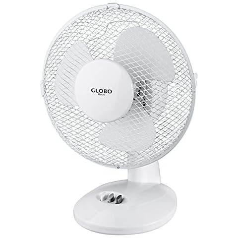 Tischventilator Lüfter Ventilator 2 Stufen Bodenventilator Weiß Cover