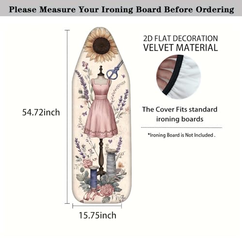 Image of Nuxovilar Sunflower Sewing Mannequin Ironing Board Cover 15x54 Polyester