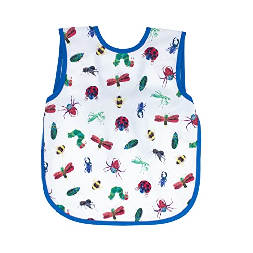 BapronBaby Eric Carle Bug World Bapron - No Neck Tie Safer Bib for Baby & Toddler - Soft Waterproof Stain Resistant - Machine Washable - Sz Baby/Toddler 6m-3T