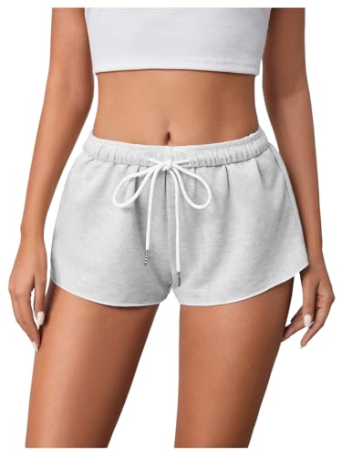 Milumia Women Drawstring Low Waist Mini Sweat Shorts Casual Summer Workout Track Lounge Shorts