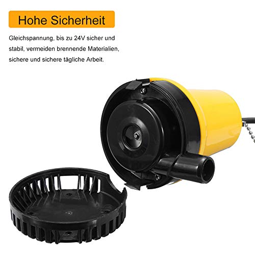 EXLECO DC 24V Submersible Water Pump 50W Submersible Pump 4200L/H DC Pump Dirty Water Pump Portable Cable Length 2.3m with Clamp for Clean Dirty Pool Fish Pond No Plug - Image 4