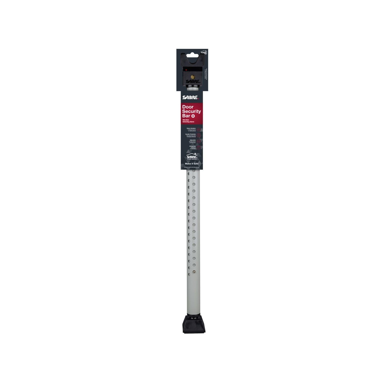 SABRE HS-DSBAB - Barra de Seguridad para Puerta con Alarma de detección de Vibraciones, Color Gris