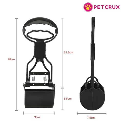 Image of Petcrux Premium Clamp Poop Scooper for Pet Waste, Cleaner & Picker Potty Scooper, High Strength Material, and Durable Spring for Easy Grass and Gravel Pick Up Puppies & Small Breed - Small