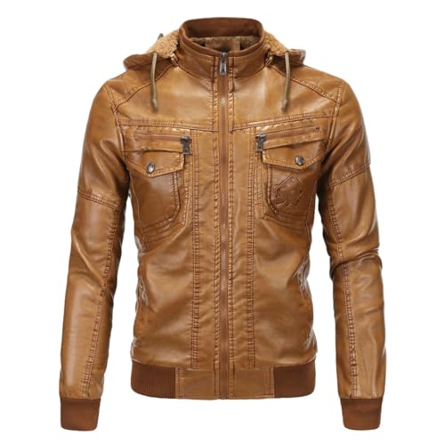 Veste en cuir synthétique homme idéale pour les sorties urbaines en hiver