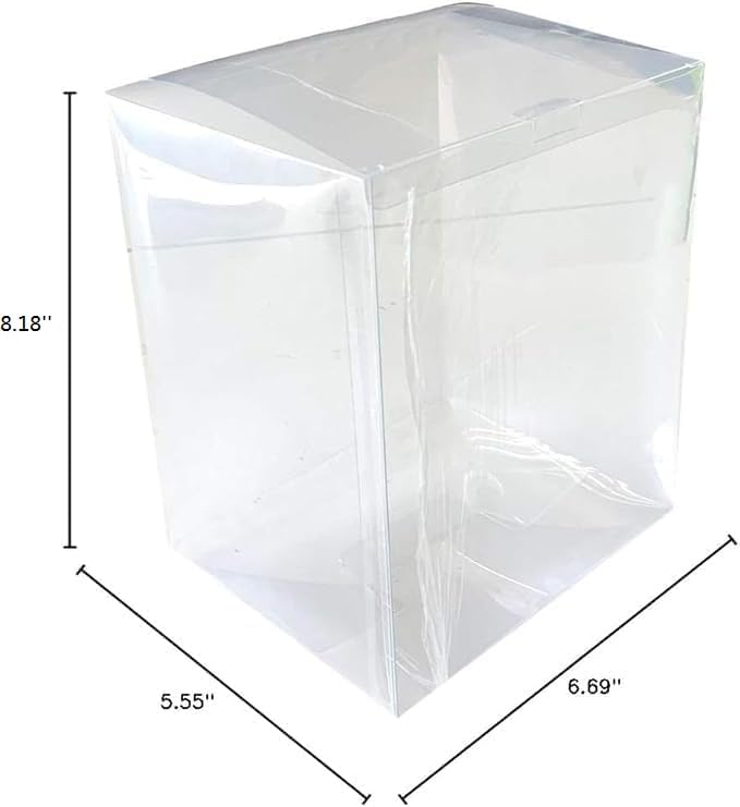 Ruitroliker Clear Protector Case Plastic Display Cases for 6 inch Vinyl Figures Box (5 Pack)