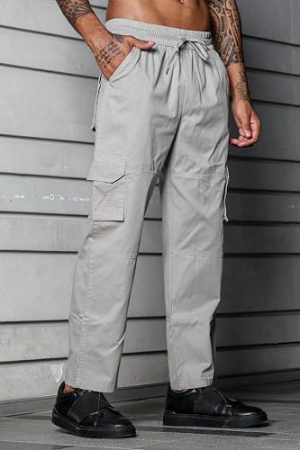 Image of Men's Stylish Cargo Pants | Slim Fit | Multi-Pocket Utility Trousers | Durable & Comfortable Fabric | Casual, Travel & Outdoor Wear