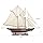 SAILINGSTORY Wooden Sailboat Model Ship Bluenose 1/60 Scale Replica Schooner Sailboat Decor Large
