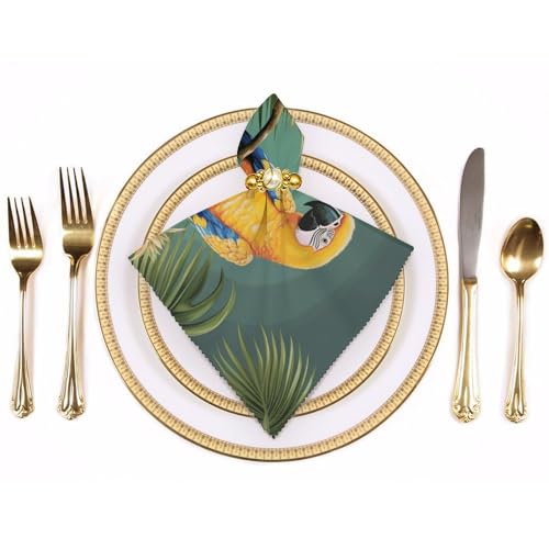 Servilletas de Tela Summer Parrot Pineapple 4 PCS miniatura 3