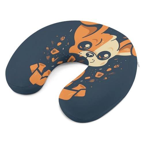 Almohada viscoelástica 30 cm x 25 cm para viaje miniatura 6