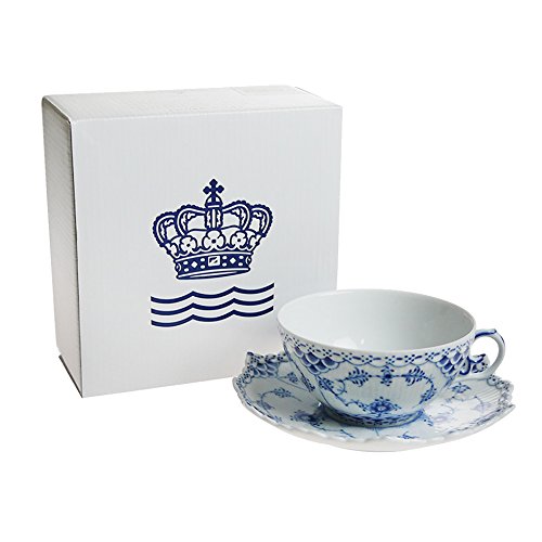 ロイヤルコペンハーゲン フルレースカップ＆ソーサー 2客セット 8-H