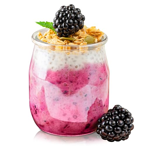 KONZEPT Dessertgläser 140ml, Joghurtgläser 6 Set - ideal für Panna Cotta, Tiramisu, Pudding, Joghurt, kleine Gläser für Dessert