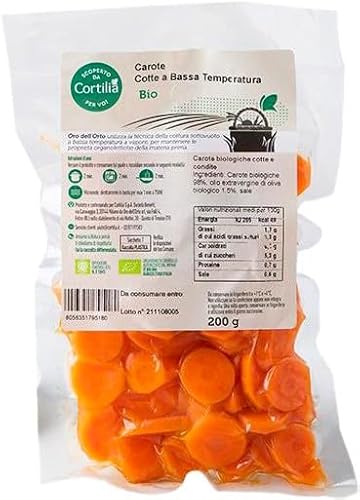 Cortilia, Carote cotte al vapore BIO, 200 g