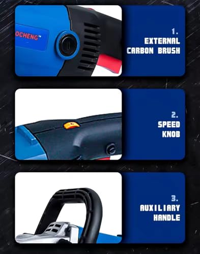 Image of 180MM Heavy Duty Electric Car Polisher Machine, Rotary Buffer Polisher Waxer, 1200W,220 /230V, 6 Variable Speed Control 0-2300r /min