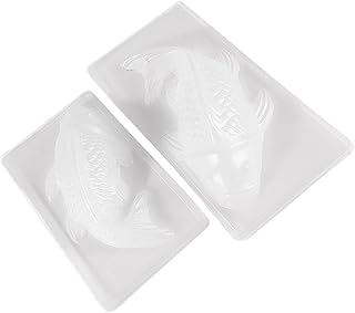 Outanaya 2 Pçs Molde Blister Moldes DIY De Chocolate Moldes De Mousse De Plástico Molde De Bolo Branco Pp Moldes De Mousse Em Forma De Peixe Molde De Geléia Bolos De Arroz Moldes DIY Molde