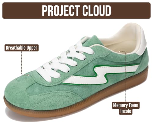 Image of Project Cloud Non-Slip Fashion Sneakers for Women, Lace-Up Shoes | Memory Foam Insole Trendy Womens Footwear - Comfortable Casual Womens Sneakers - Stylish Shoes Women Breathable Footwear