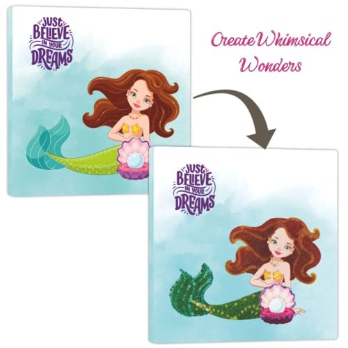 Image of TOYKRAFTT Sparkling Art Mermaids - Sand & Sequin Art Kit for Girls 5+
