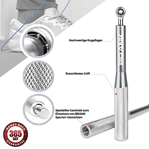 Foto von BRANK SPORTS - 3,5 Meter Springseil Für Erwachsene Fitness - Double-Under-Erfolge - Boxen Sport - Seilspringen - Speed Rope - Sprungseil Erwachsener - Inklusive Gratis Trainingsplan