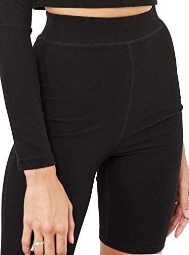 4TH & RECKLESS Women's Ada Rib Bodycon Shorts, Black, X-Large - Image 3