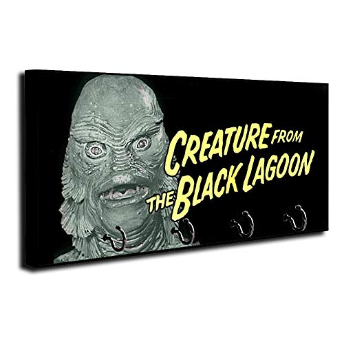 Horror Movie Creature from The Black Lagoon Key Holder Organizer Wall Mount Rack for Holders The Home Keys Ring Decorative Hangers Decor Hook Hanger