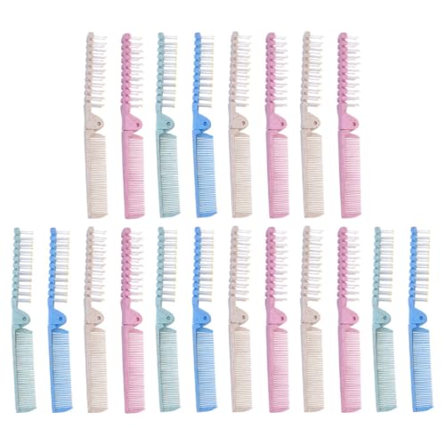 Lot de 20 peignes pliants de voyage en plastique léger pour coiffure et massage