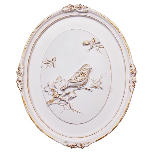 EvruCexul Vintage Bird Wall Sculpture- Antique Wall Decor, Hand Painted