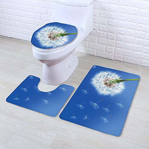 Badematten Set 3 teilig,Toilettenmatte Set,3er Badgarnitur Badezimmer Matte Set Dusch Bade Matte Vorleger Teppich 3D…