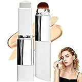 Facelove Foundation Stick mit Pinsel, Color Changing Foundation Stick mit LSF 15, 2-in-1 Make-up Stick, Veränderbares Foundation, Farbwechselnde Foundation Stick 2-in-1, Glow für alle Hauttypen