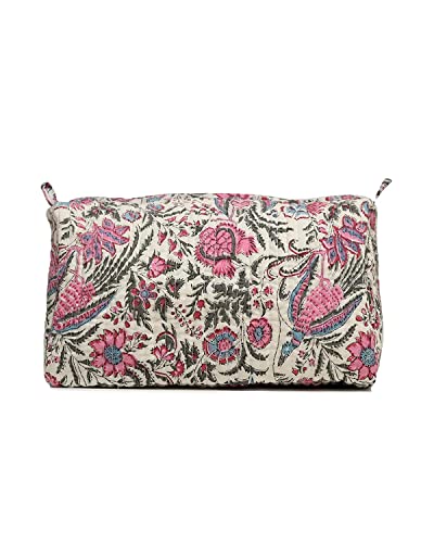 Image of Cosmetic Bag for Women | Makeup Pouch with Loop for Hanging | Toiletry Bags for Travel | Grooming Kit Storage Pouch for Men | Multicolour