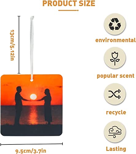 3 Pack Personalized Car Fresheners With Photo/Text, Double-Sided Custom Car Fresheners For Car/Indoor, Custom Car Air Freshener For Family/Friends (Square) #TOP2